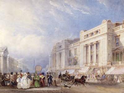 Regent Street, London, Looking North, with Dickins and Jones on the Right, and the Hanover Chapel on the Left by George Shepherd